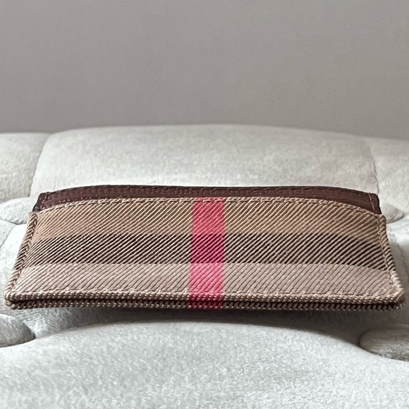 Burberry Check Card Case in Tan - Picture 6 of 9